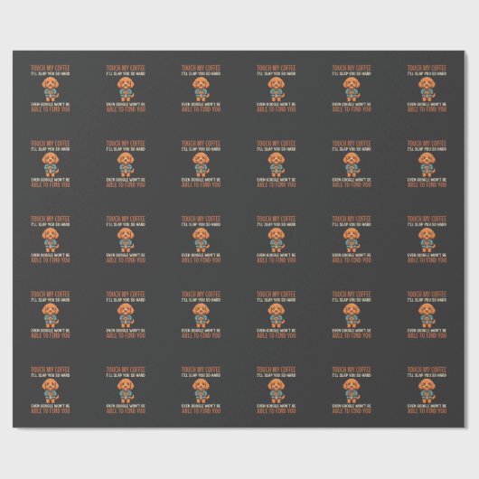 Grappige Cockapoo Koffieliefhebber Cadeaupapier (Vlak)