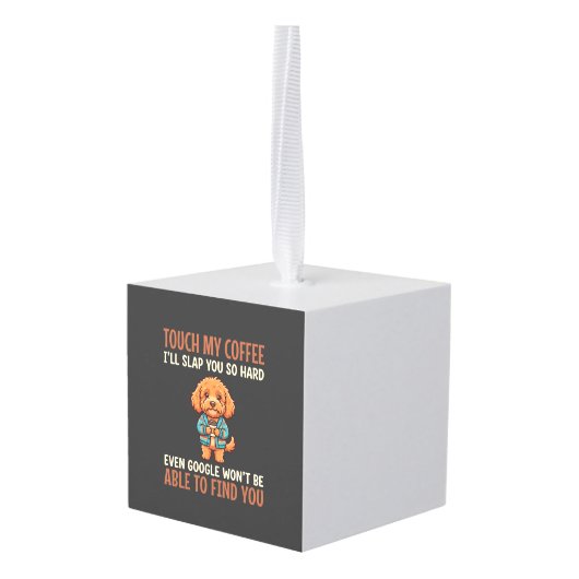 Grappige Cockapoo Koffieliefhebber Decoratie (Achter hoekig)