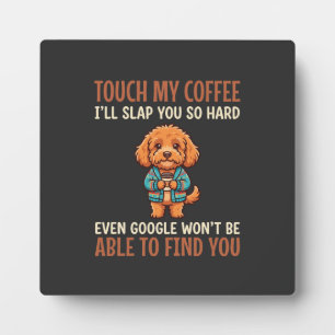 Grappige Cockapoo koffieliefhebber Fotoplaat