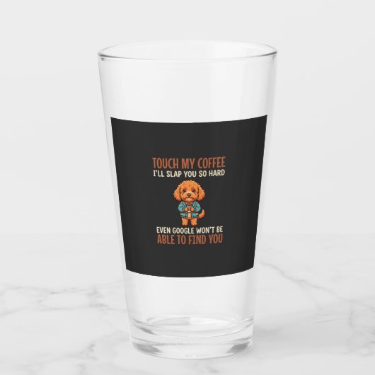Grappige Cockapoo koffieliefhebber Glas (Voorkant)
