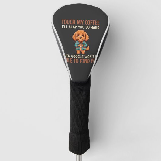 Grappige Cockapoo koffieliefhebber Golfheadcover (Voorkant)