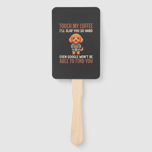 Grappige Cockapoo koffieliefhebber Handwaaier (Voorkant)