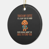 Grappige Cockapoo koffieliefhebber Keramisch Ornament (Links)