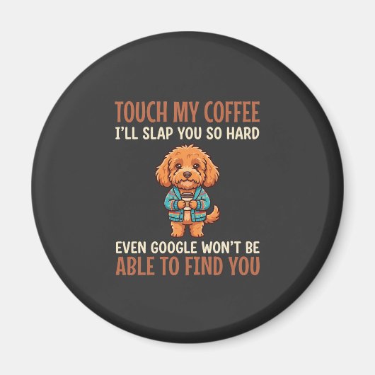 Grappige Cockapoo koffieliefhebber Magneet (Voorkant)