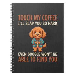 Grappige Cockapoo koffieliefhebber Notitieboek