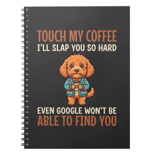 Grappige Cockapoo koffieliefhebber Notitieboek (Voorkant)