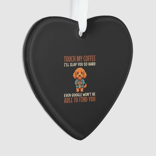 Grappige Cockapoo koffieliefhebber Ornament (voorkant)