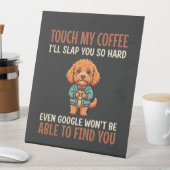 Grappige Cockapoo koffieliefhebber Reclamebord Met Voetstuk (Insitu)