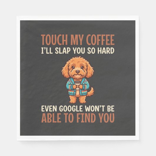 Grappige Cockapoo koffieliefhebber Servet (Voorkant)