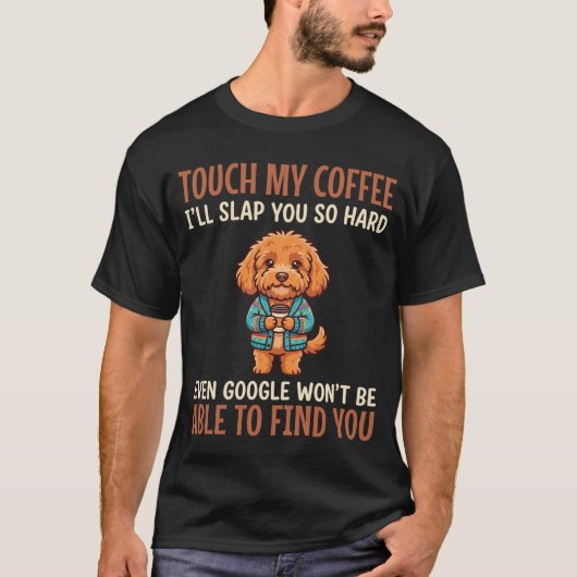 Grappige Cockapoo Koffieliefhebber T-shirt (Voorkant)