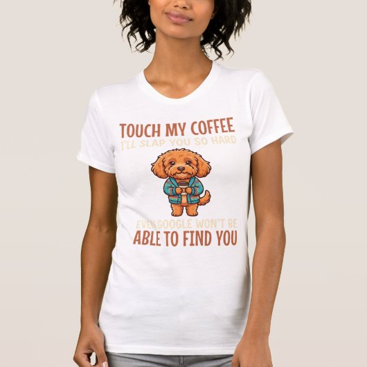 Grappige Cockapoo Koffieliefhebber T-shirt (Voorkant)