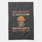 Grappige Cockapoo koffieliefhebber Theedoek (Verticaal)