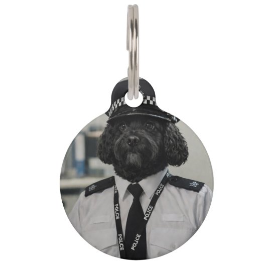 Grappige Cockapoo Politie Hond Pet Tag Huisdierpenning (Voorkant)
