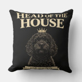 Grappige Cockapoo Vader Cadeau | Hoofd Van Het Hui Kussen (Voorkant)