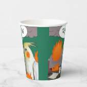 Grappige Cockatiel Afstandswerker Dit is Fijne Mem Papieren Bekers (Links)