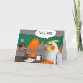 Grappige Cockatiel Ik ben Fine Meme Blank Pet Bird Kaart (Voorkant)