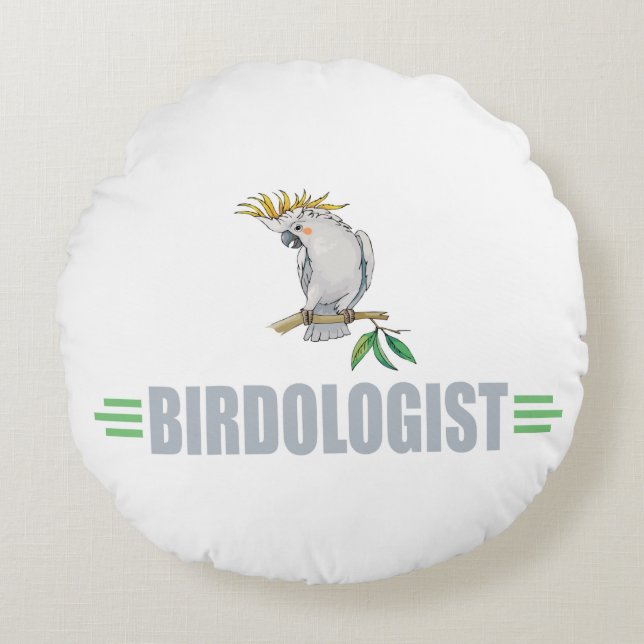 Grappige Cockatiel liefhebber Rond Kussen (Voorkant)