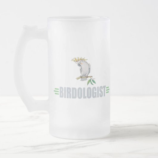 Grappige Cockatiel Matglas Bierpul (Links)