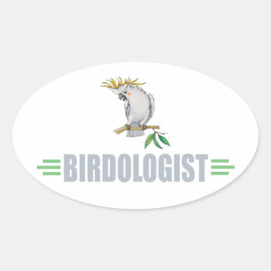 Grappige Cockatiel Ovale Sticker