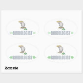 Grappige Cockatiel Ovale Sticker (Vel)