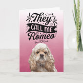 Grappige Cocker Spaniel Aangepaste Valentijnsdag  Feestdagen Kaart (Voorkant)