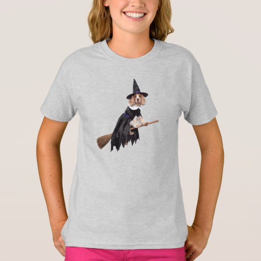 Grappige Cocker Spaniel Halloween Kinderen T-shirt (Voorkant)