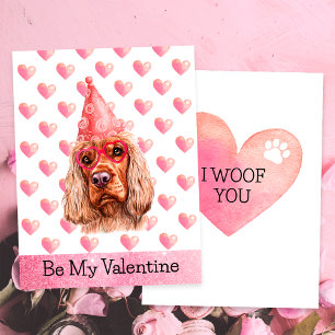 Grappige Cocker Spaniel Ik Woef Je Hond Valentijns Feestdagenkaart