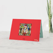 Grappige Cocker Spaniel Kerstmis Kaart (Achterkant)