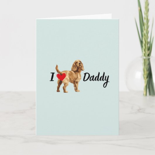 Grappige Cocker Spaniel van Pet Dog Butt Fathers D Bedankkaart (Voorkant)