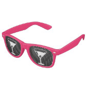 Grappige cocktail glas roze party tinten zonnebril (Gekanteld)