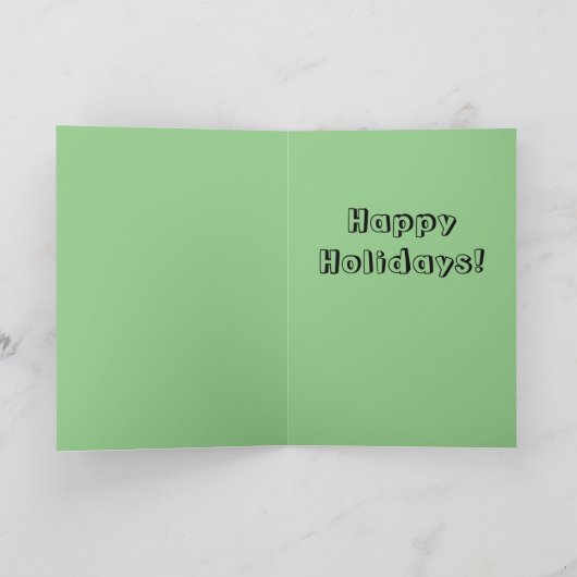 Grappige Cocktail Muis Kerstkaart Kaart (Binnen)