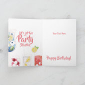 Grappige Cocktails Illustraties Verjaardag Kaart (Binnen)