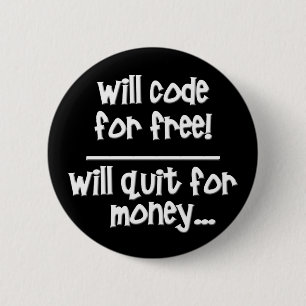 Grappige Code Ronde Button 5,7 Cm