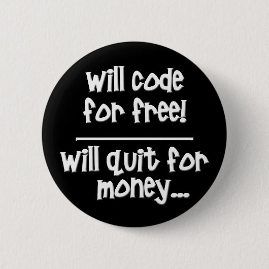 Grappige Code Ronde Button 5,7 Cm (Voorkant)