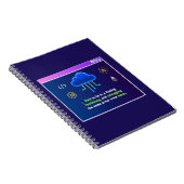 Grappige Codeer Residentie, Retro Synthwave Neon H Notitieboek (Rechterzijde)