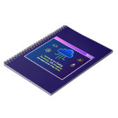Grappige Codeer Residentie, Retro Synthwave Neon H Notitieboek (Linkerzijde)