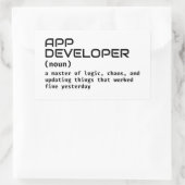 Grappige Coder Definition Sticker (Tas)