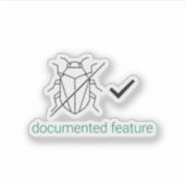 Grappige Coder Functie Niet een Bug Laptop Sticker (Voorkant)