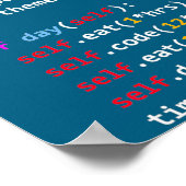 Grappige Codering Python Cl Eten Code Slaap Poster (Hoek)