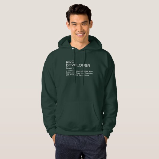 Grappige coderingsdefinitie - App Developer Hoodie (Voorkant volledig)