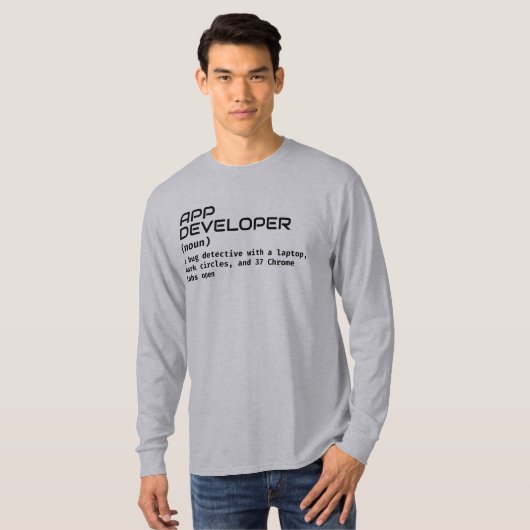 Grappige coderingsdefinitie - App Developer Shirt (Voorkant volledig)