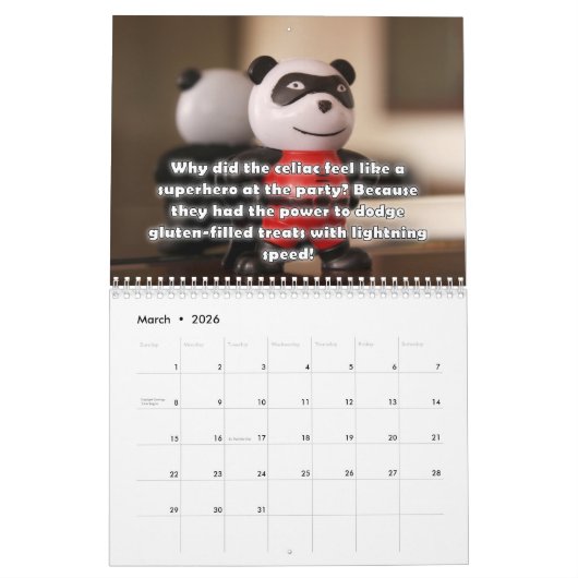 Grappige coeliakie kalender (Mar 2026)