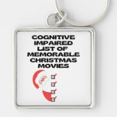 Grappige Cognitive Christmas Movie List Sleutelhanger (Voorkant)