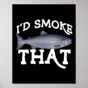 Grappige Coho Zalm Vissen Zoutwater Zoetwater Ang Poster