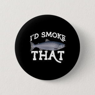 Grappige Coho Zalm Vissen Zoutwater Zoetwater Ang Ronde Button 5,7 Cm