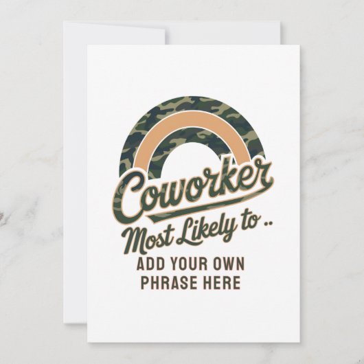 Grappige collega geschenken meest waarschijnlijk: kaart (Voorkant)