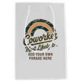 Grappige collega geschenken meest waarschijnlijk:  medium cadeauzakje (Voorkant)