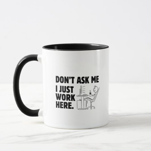 Grappige collega mok, kantoor humor cadeau mok (Links)