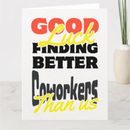Grappige collega verlaten Kaart, humoristisch gaan Bedankkaart