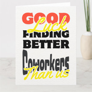Grappige collega verlaten Kaart, humoristisch gaan Bedankkaart